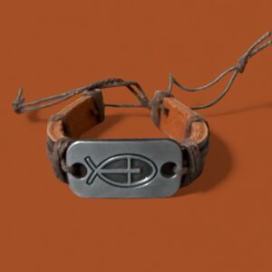 Sign Of The Fish Brown Leather Bracelet - Soul Statement - Unisex